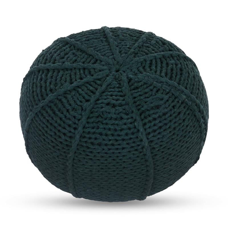 Posh Living Inaya Cotton Yarn Pouf Green