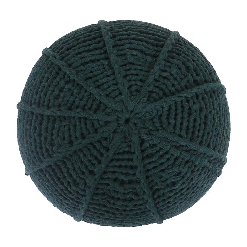 Posh Living Inaya Cotton Yarn Pouf Green