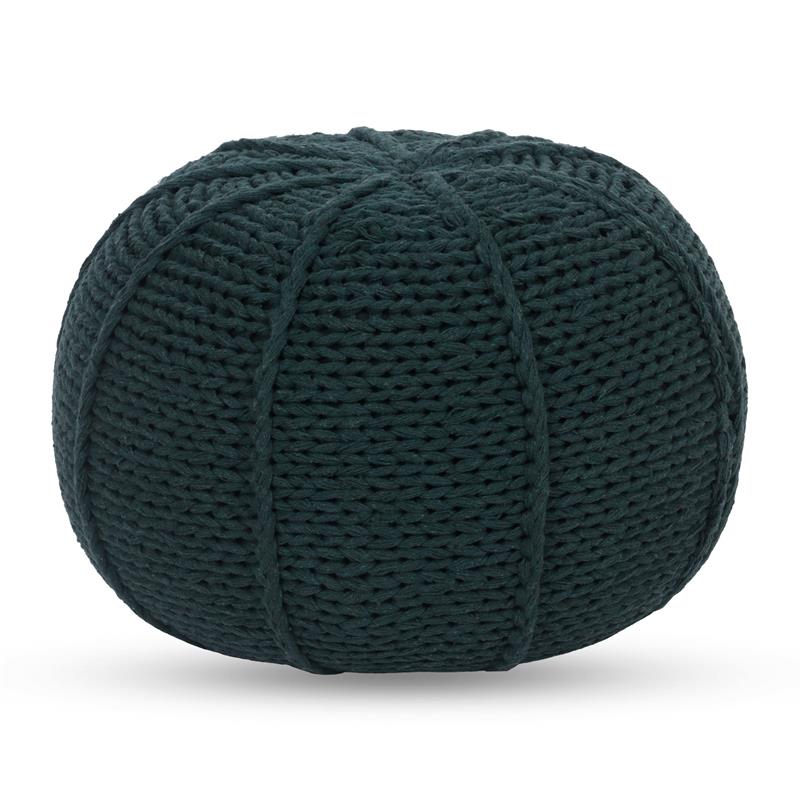 Posh Living Inaya Cotton Yarn Pouf Green