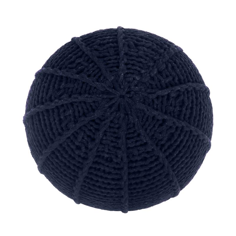 Posh Living Inaya Cotton Yarn Pouf Navy
