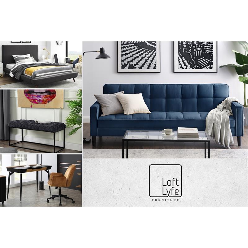 Posh Living Inaya Cotton Yarn Pouf Navy