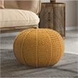Posh Living Inaya Cotton Yarn Pouf Yellow
