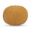 Posh Living Inaya Cotton Yarn Pouf Yellow