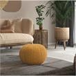 Posh Living Inaya Cotton Yarn Pouf Yellow