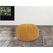 Posh Living Inaya Cotton Yarn Pouf Yellow