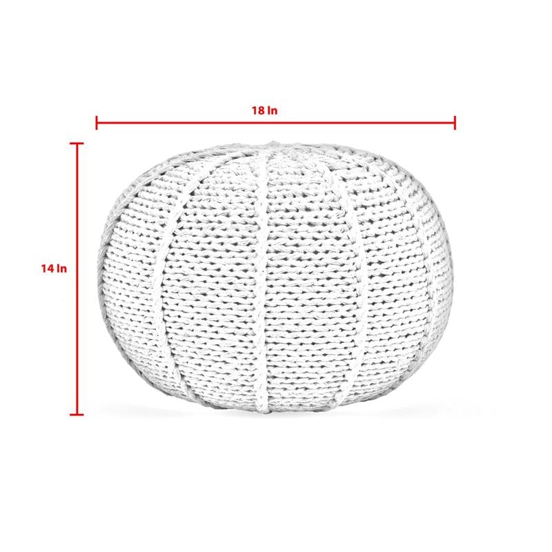 Posh Living Inaya Cotton Yarn Pouf Yellow