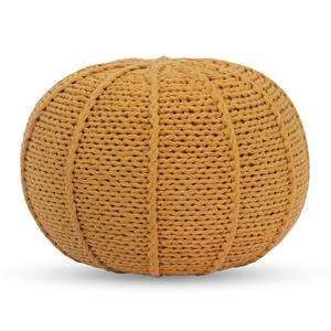 Posh Living Inaya Cotton Yarn Pouf Yellow