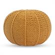 Posh Living Inaya Cotton Yarn Pouf Yellow