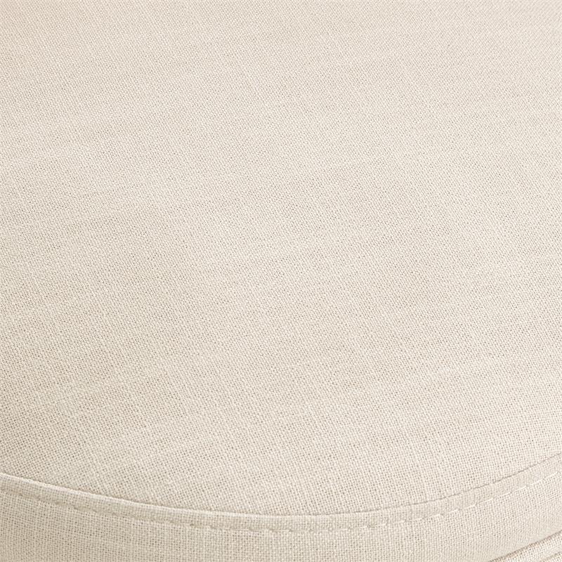 Adleigh Vanity Stool Beige Linen 17.9L x 18.5W x 23.6H Slipcover Skirted