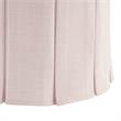 Adleigh Vanity Stool Light Pink Linen 17.9L x 18.5W x 23.6H Slipcover Skirted