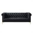 Posh Living Ryder Leather PU Sofa Black/Gold