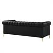 Posh Living Ryder Leather PU Sofa Black/Gold