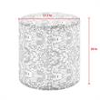 Grayden Ottoman Cluster Red Linen 17.7L x 17.7W x 20H Printed Pattern