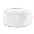 Irvin Ottoman Pure White Linen 32L x 32W x 16H Button Tufted Skirted