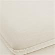 Clifton Ottoman Beige Linen 30.3L x 26.7W x 17.7H Upholstered Skirted
