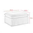 Clifton Ottoman Beige Linen 30.3L x 26.7W x 17.7H Upholstered Skirted