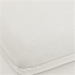 Clifton Ottoman Pure White Linen 30.3L x 26.7W x 17.7H Upholstered Skirted