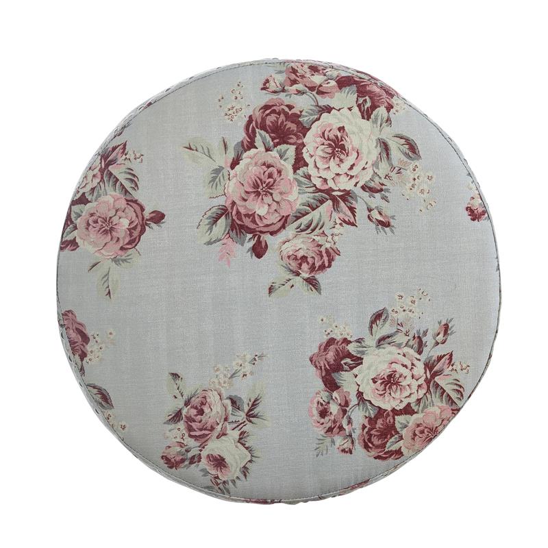 Grayden Ottoman Manor Floral Linen 17.7L x 17.7W x 20H Printed Pattern