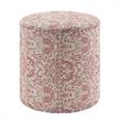 Grayden Ottoman Paisley Red Linen 17.7L x 17.7W x 20H Printed Pattern