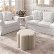 Jamil Ottoman Light Beige Linen 24.5L x 24.5W x 18.5H Upholstered Nailhead Trim