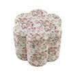 Jamil Ottoman Cluster Red Linen 24.5L x 24.5W x 18.5H Upholstered Nailhead Trim