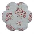 Jamil Ottoman Manor Floral Linen 24.5L x 24.5W x 18.5H Upholstered Nailhead Trim