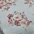 Jamil Ottoman Manor Floral Linen 24.5L x 24.5W x 18.5H Upholstered Nailhead Trim
