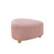 Katia Ottoman Blush Sherpa 25.2L x 25.2W x 13.3H Upholstered Low Profile