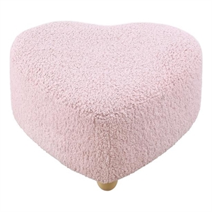 Katia Ottoman Lavender Sherpa 25.2L x 25.2W x 13.3H Upholstered Low Profile