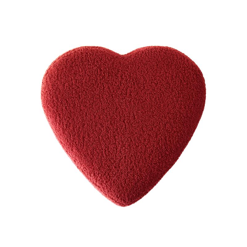 Katia Ottoman Red Sherpa 25.2L x 25.2W x 13.3H Upholstered Low Profile