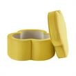 Kristin Ottoman Yellow Velvet 28L x 28W x 17.7H Upholstered Storage