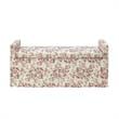 Khloee Bench Cluster Red Linen 50.2L x 19.6W x 22H Upholstered Square Arms