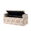 Khloee Bench Cluster Red Linen 50.2L x 19.6W x 22H Upholstered Square Arms