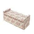 Khloee Bench Cluster Red Linen 50.2L x 19.6W x 22H Upholstered Square Arms