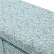 Khloee Bench Indes Blue Ground Linen 50.2L x 19.6W x 22H Upholstered Square Arms