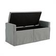 Khloee Bench Light Grey Linen 50.2L x 19.6W x 22H Upholstered Square Arms