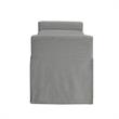 Khloee Bench Light Grey Linen 50.2L x 19.6W x 22H Upholstered Square Arms