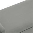 Khloee Bench Light Grey Linen 50.2L x 19.6W x 22H Upholstered Square Arms