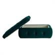 Koby Ottoman Emerald Green Velvet 36.4L x 25W x 17H Upholstered Button Tufted