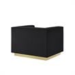 Posh Living Aylah Velvet Club Chair Black