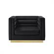 Posh Living Aylah Velvet Club Chair Black
