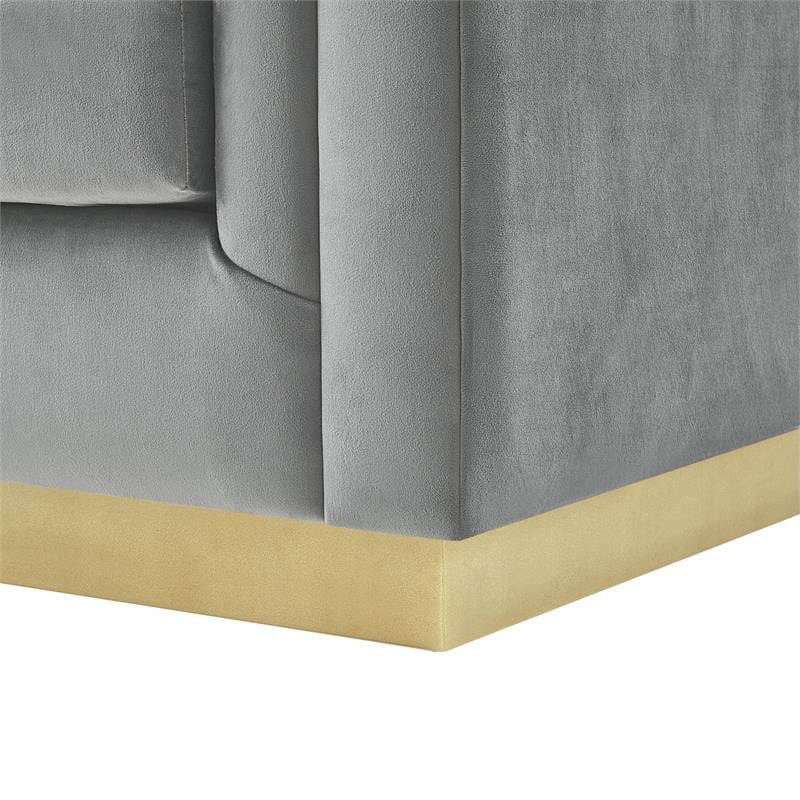 Posh Living Aylah Velvet Club Chair Grey