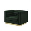 Posh Living Aylah Velvet Club Chair Hunter Green