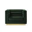 Posh Living Aylah Velvet Club Chair Hunter Green