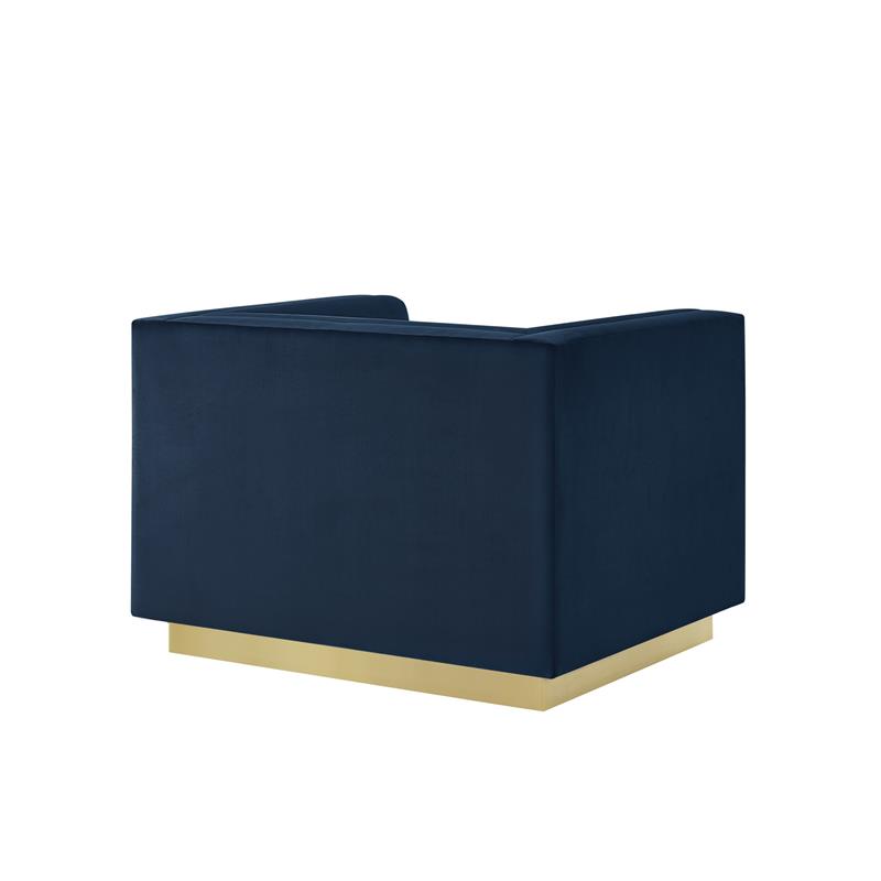Posh Living Aylah Velvet Club Chair Navy