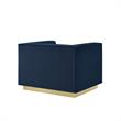 Posh Living Aylah Velvet Club Chair Navy