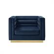 Posh Living Aylah Velvet Club Chair Navy
