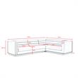 Posh Living Aylah Velvet Right Facing Corner Sectional Sofa Black