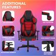 Posh Living Joann Faux Leather Game Chair Red