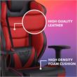 Posh Living Joann Faux Leather Game Chair Red